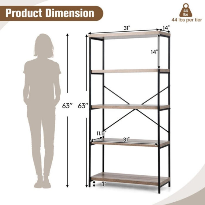 Wiveca Etagere Bookcase - Chic Decora