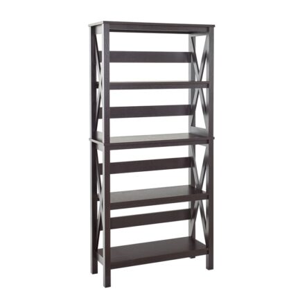 X-Frame Furniture 63.43″ H x 30″ W Etagere Bookcase - Chic Decora