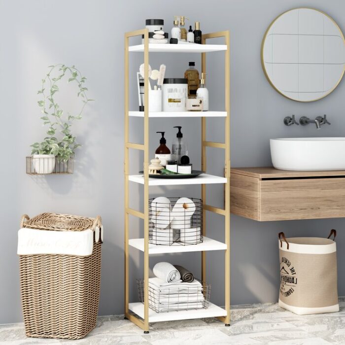 Yehuda 59.1″ H x 17.7″ W Etagere Bookcase - Chic Decora