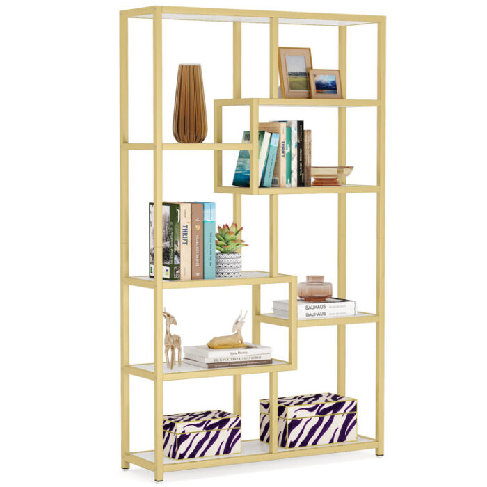 Yvel Geometric Bookcase - Chic Decora