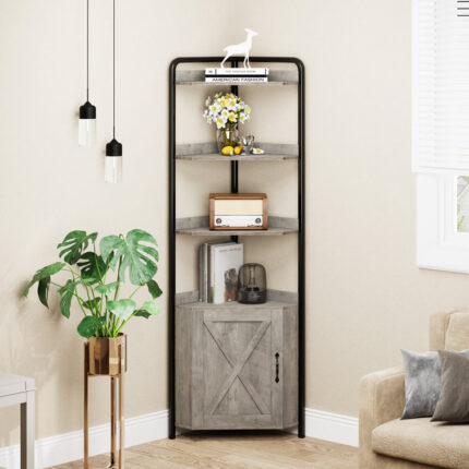 Zissel Corner Bookcase - Chic Decora