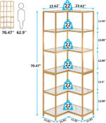 Kalaya Corner Bookcase - Chic Decora