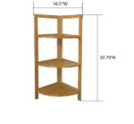 Harlem 31” H x 16.5” W Solid Bamboo Corner Bookcase - Chic Decora