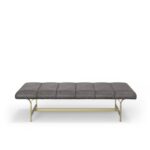 Lorinda Upholstered Vegan Leather Coffee Table with Metal Base - Chic Decora