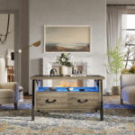 35.4″ Lift top Coffee Table with 2 Storage Drawers - Chic Decora