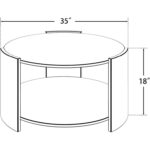 36″ Round Coffee Table for Living Room - Chic Decora