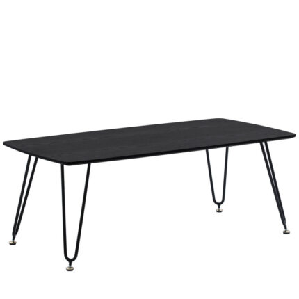 47″ Wood Top Coffee Table in Iron Base - Chic Decora