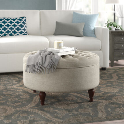 Ahan Upholstered Ottoman - Chic Decora