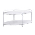 Ahlgren Faux Marble Coffee Table Cocktail Tables Steel - Chic Decora