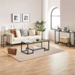 Ailer Glass Top Coffee Table - Chic Decora