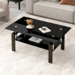 Alfort Glass Top Single Coffee Table - Chic Decora