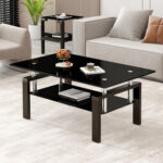 Alfort Glass Top Single Coffee Table - Chic Decora