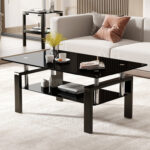 Alfort Glass Top Single Coffee Table - Chic Decora