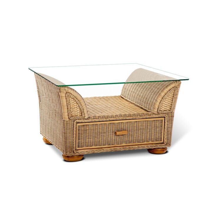 Amalia Glass Top Coffee Table - Chic Decora