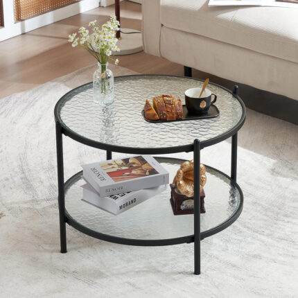 Amarrion Glass Top Coffee Table - Chic Decora