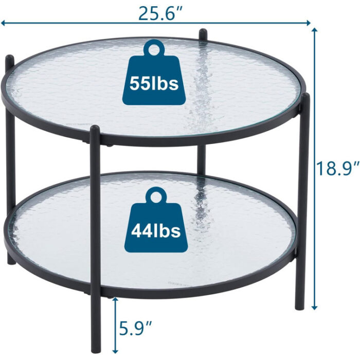 Amarrion Glass Top Coffee Table - Chic Decora