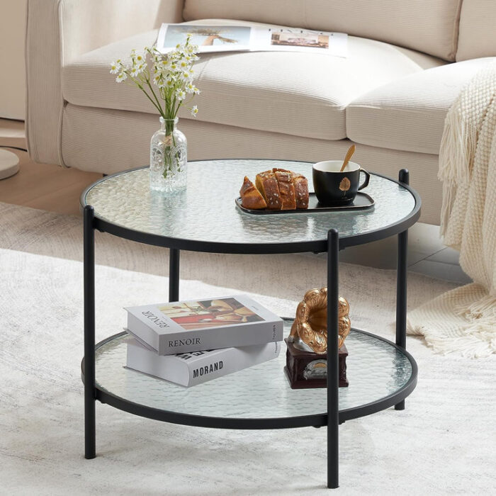 Amarrion Glass Top Coffee Table - Chic Decora