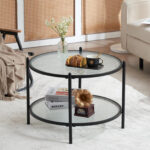 Amarrion Glass Top Coffee Table - Chic Decora