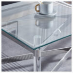 Ambre Glass Top Coffee Table - Chic Decora