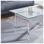 Ambre Glass Top Coffee Table - Chic Decora