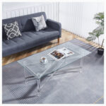 Ambre Glass Top Coffee Table - Chic Decora