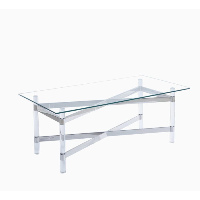 Ambre Glass Top Coffee Table - Chic Decora