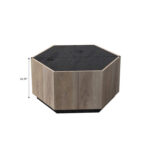 Anajah Hexagonal Rural Style Garden Retro Coffee Table with 2 drawers - Chic Decora