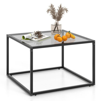 Anchie Glass Top Single Coffee Table - Chic Decora