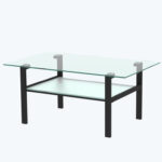 Anyan Glass Top Coffee Table - Chic Decora