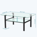 Anyan Glass Top Coffee Table - Chic Decora