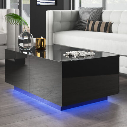 Amierah Glass Coffee Table, Center Table for Living Room - Chic Decora