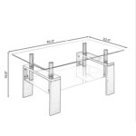 Arebella cocktail table,living room table,Rectangle Coffee Table with storage - Chic Decora