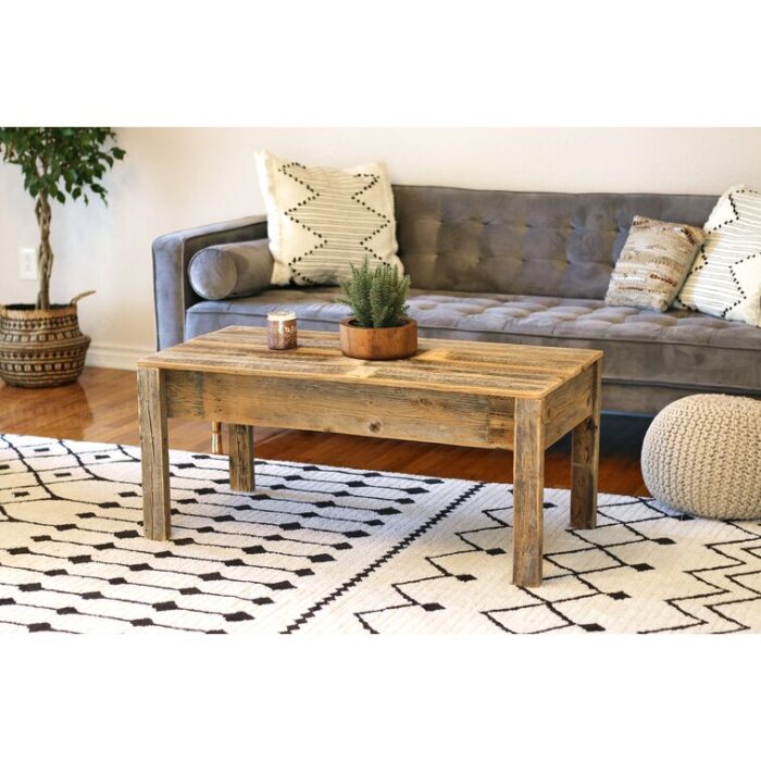 Arlein Solid Wood Coffee Table - Chic Decora