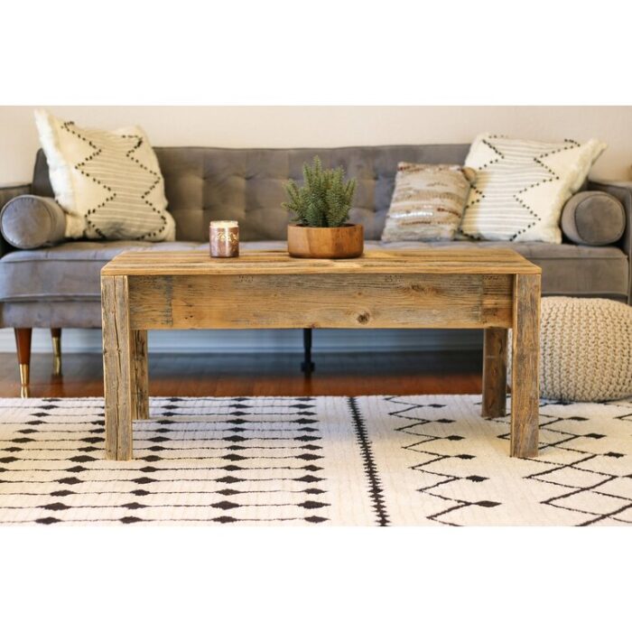 Arlein Solid Wood Coffee Table - Chic Decora