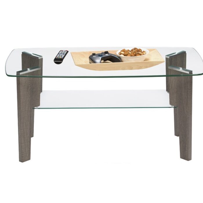 Armendariz Glass Top Coffee Table - Chic Decora