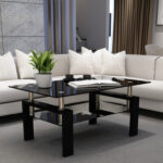 Astaire Rectangle Glass Coffee Table - Chic Decora