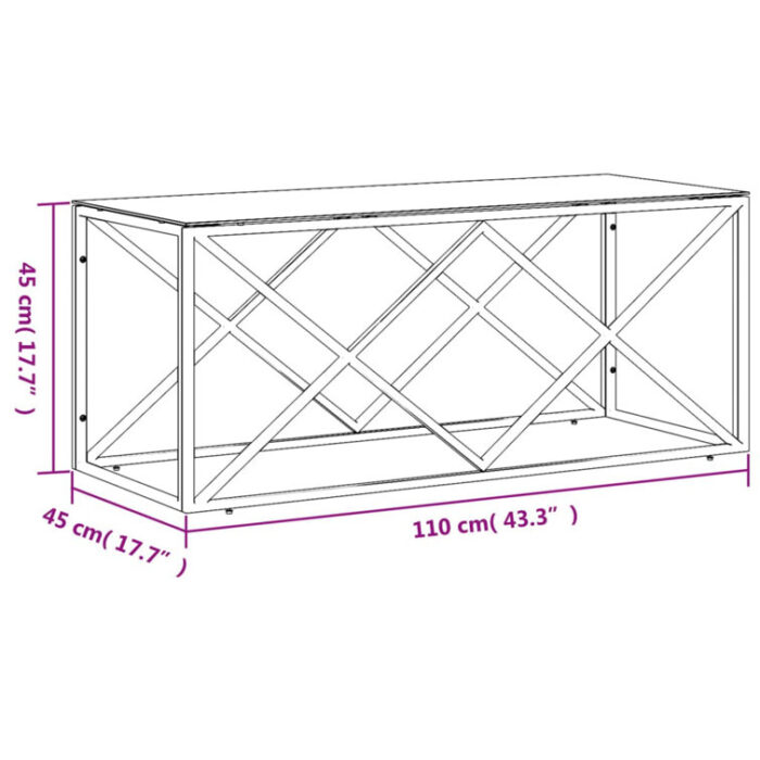 Atanas Glass Top Single Coffee Table - Chic Decora