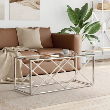 Atanas Glass Top Single Coffee Table - Chic Decora