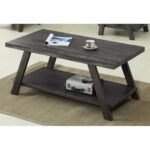 Athens Contemporary Two-Tone Wood Shelf Coffee Table - Chic Decora