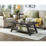 Athens Contemporary Two-Tone Wood Shelf Coffee Table - Chic Decora