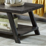 Athens Contemporary Two-Tone Wood Shelf Coffee Table - Chic Decora