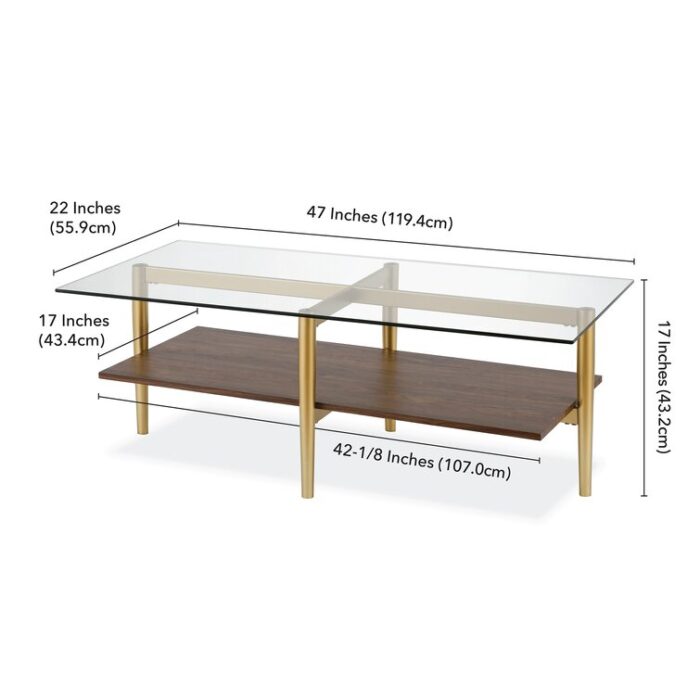 Aurra Glass Top Coffee Table - Chic Decora