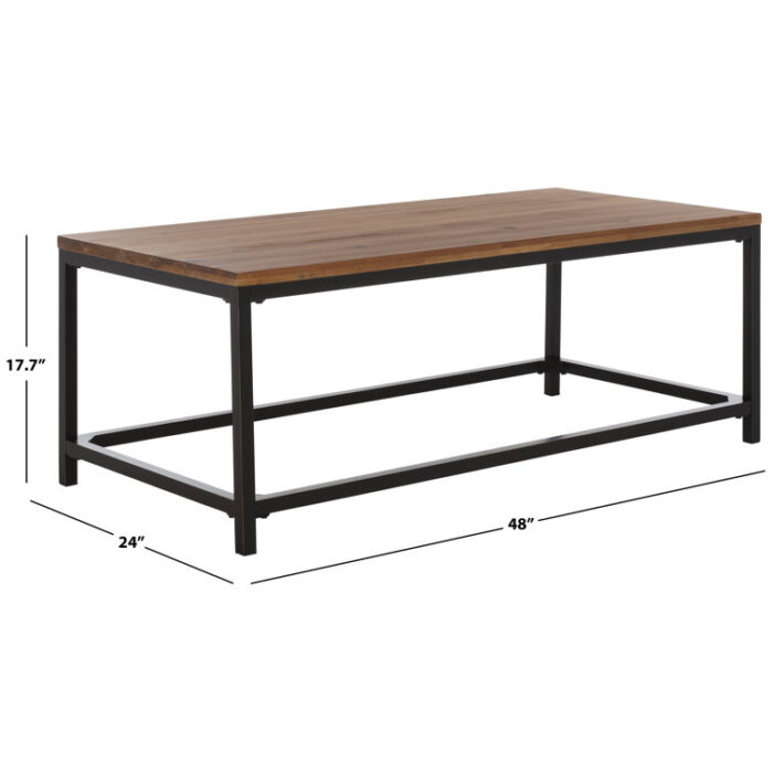 Auton Solid Wood Top Coffee Table - Chic Decora