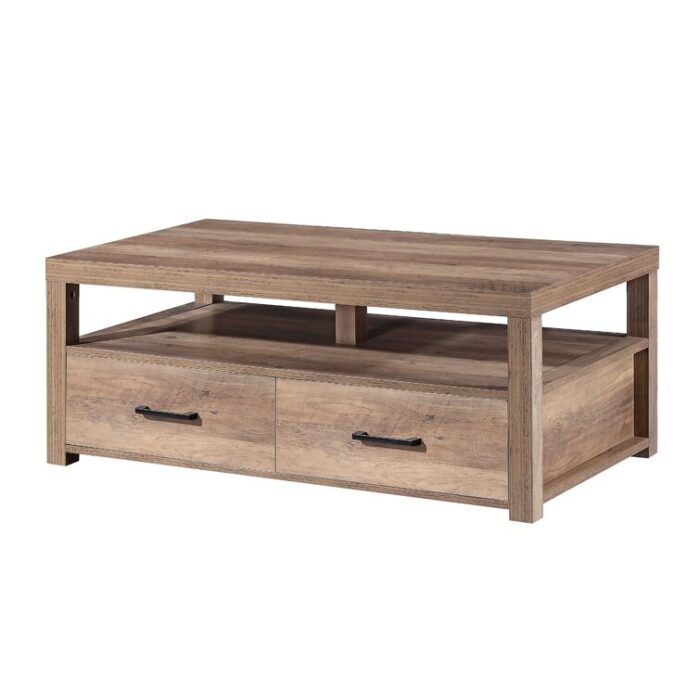 Avgoustinos Frame Coffee Table with Storage Drawers - Chic Decora