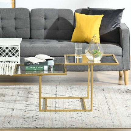 Avia Glass Top Coffee Table - Chic Decora