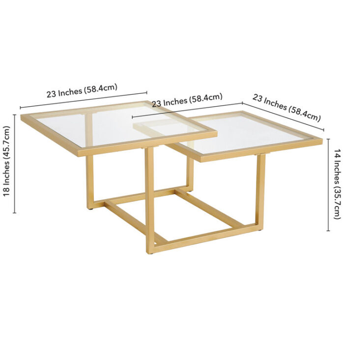 Avia Glass Top Coffee Table - Chic Decora