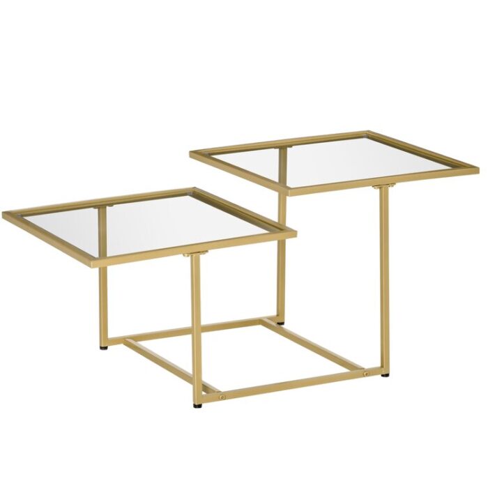 Avia Glass Top Coffee Table - Chic Decora