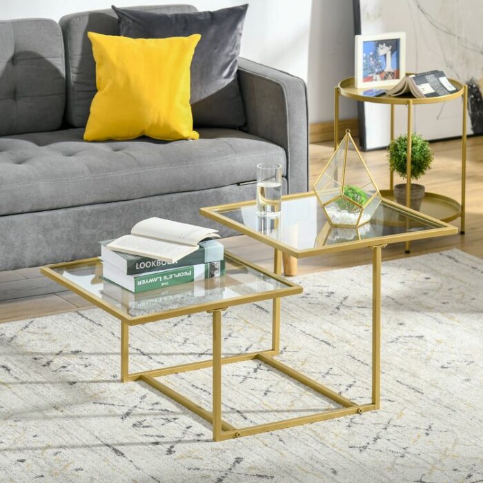 Avia Glass Top Coffee Table - Chic Decora