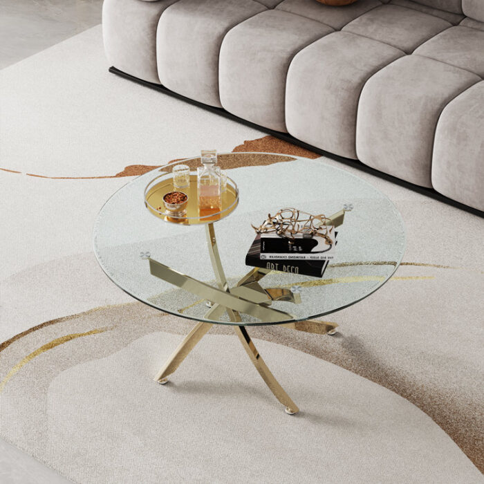 Ayala Glass Top Coffee Table - Chic Decora