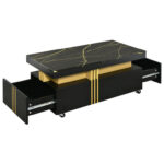 Azaliyah Coffee Table with storage,Cocktail Table with Caster Wheels, living room table - Chic Decora